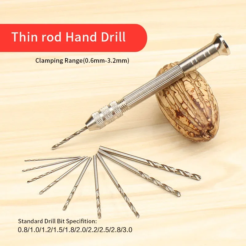 수동 핸드 드릴 쥬얼리 공예에 대 한 고품질 Alumnium 동맹 핸드 트위스트 드릴 Woodworing DIY 미니 마이크로 도구 드릴 비트