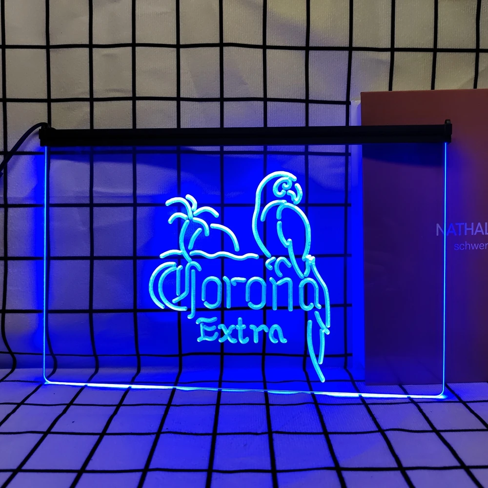 Corona Beer OPEN Bar Pub Club-Retro LED Neon Sign Home Decor with Vintage Plaques and Posters for Room Office Farmhouse