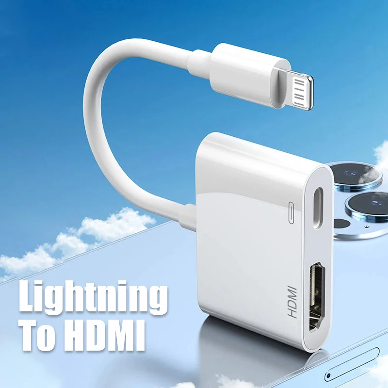 

Lightning To HDMI Compatible Digital AV Adapter 1080P Cable 4K Sync Screen Connector For iPhone To HD TV Projector Monitor