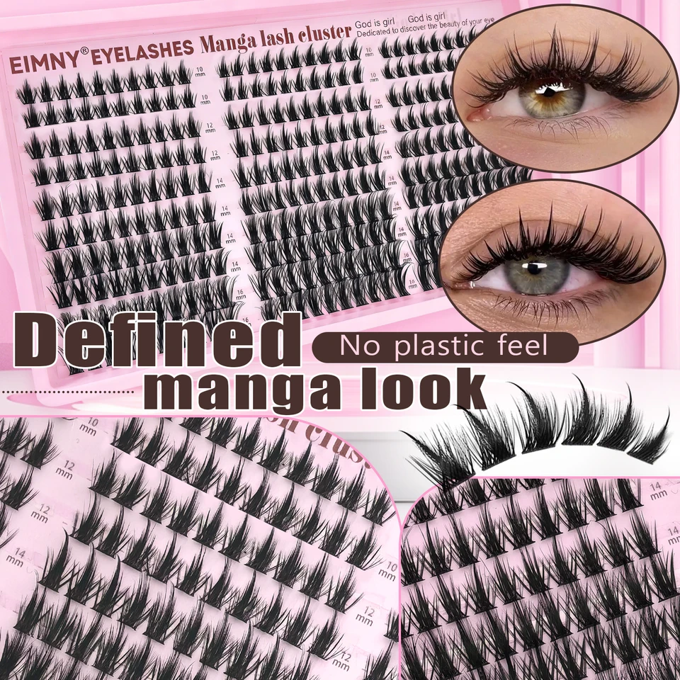 300 piezas de extensiones estilo diablillo, 10-16mm, incluye pegamento, pinzas, hisopos, manga, naturales y voluminosas 5