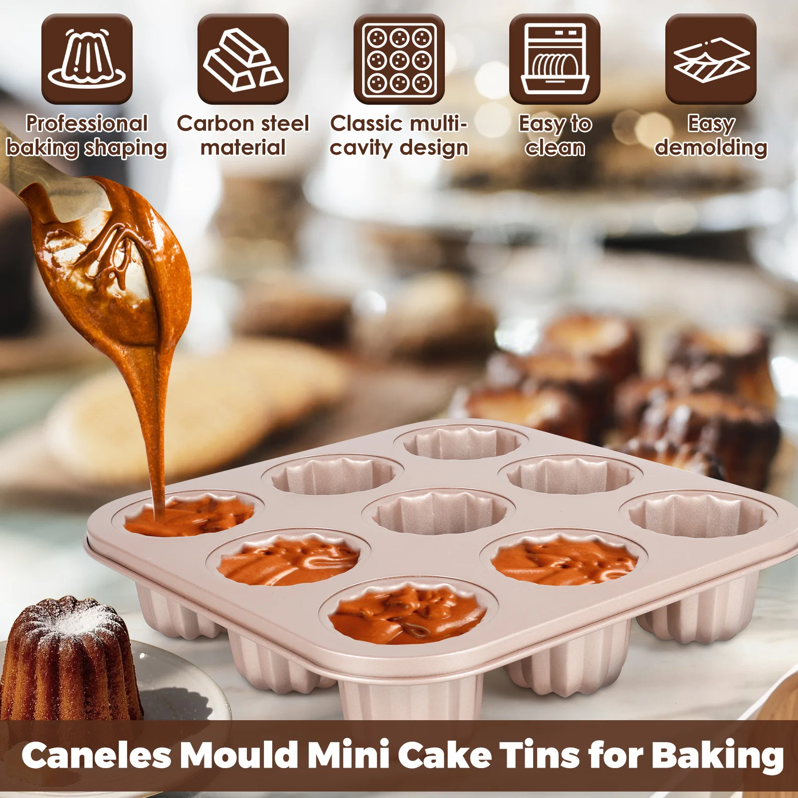 Cannele Kalıbı Kek Tavası 6/9/ - Kitchen And Baking Equipment incelemesi ve fiyatı