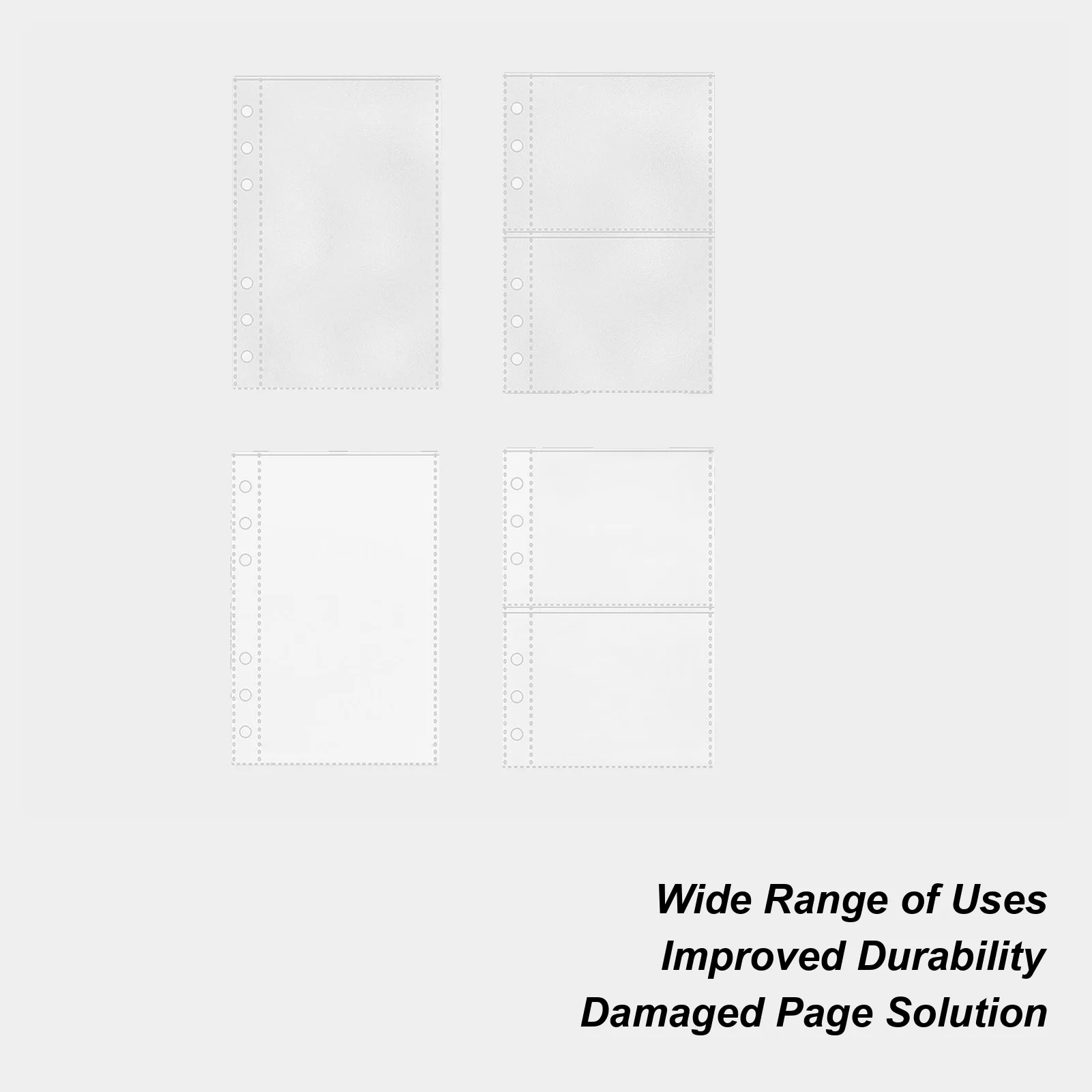 A6 binder replacement card page 10 Pieces Sticker Organizer Pages Binder Inserts Top Loading Protectors for 6-ring A6 binder