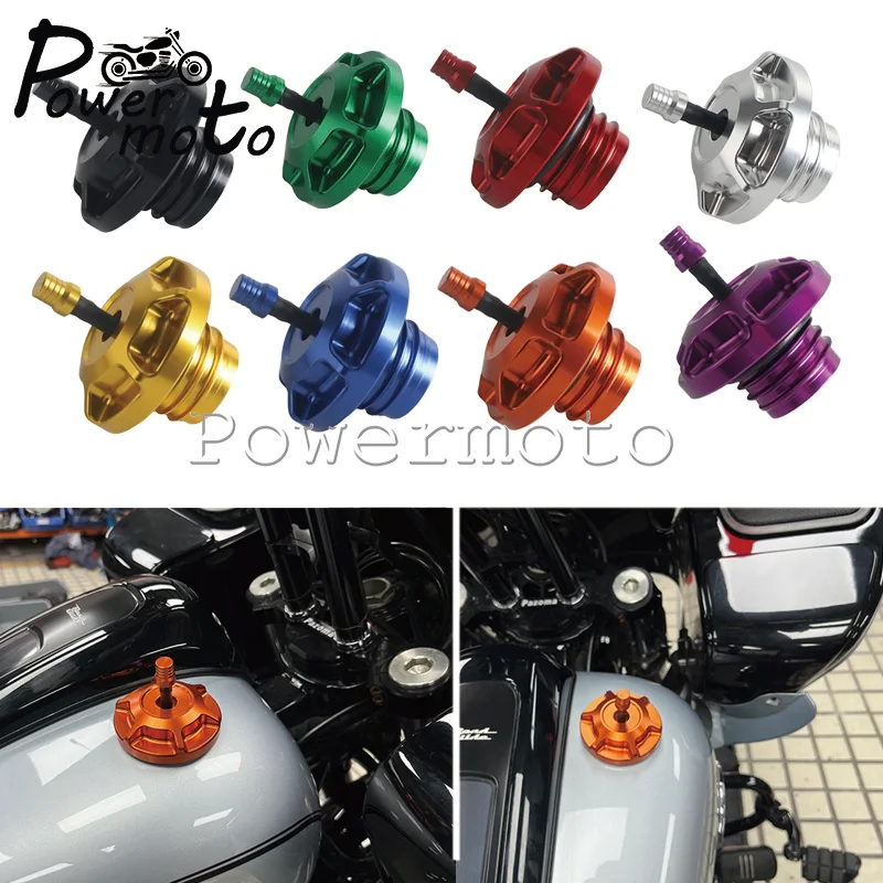 For All Female Thread Harley Gas Tank Cap Aluminum 8 Color Variants Direct Bolt On Installation Not For 2023.5-2025 Touring
