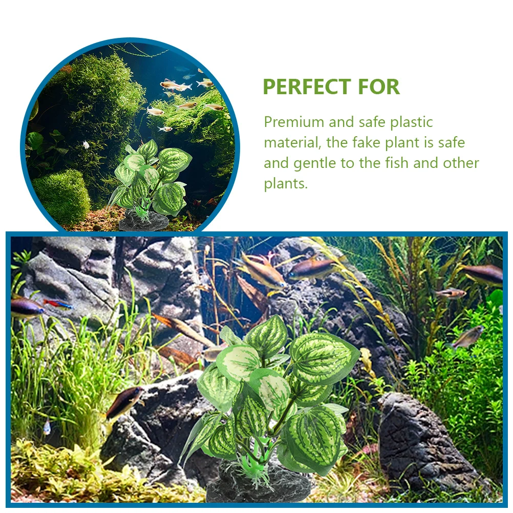 

2pcs Artificial Plant Decoration for Fish Tank Aquarium Safe Plastic Plants Decor Hidden Accessory Pet Supplies Fish Decors