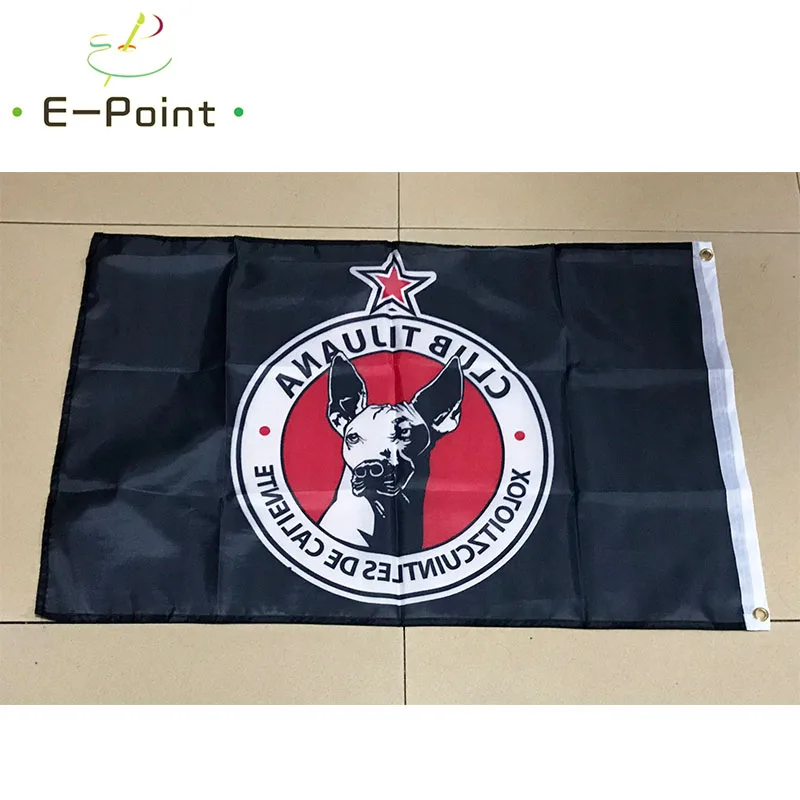 نادي تيجوانا العلم 3ft * 5ft (90*150 سنتيمتر) حجم زينة عيد الميلاد للمنزل العلم راية الهدايا