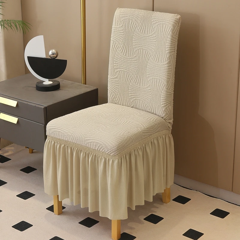 Eleganter, elastischer Jacquard-Stuhlbezug, universell passend für Zuhause, Hotel, Bankett, staubdicht, rutschfest, haustierfreundlich