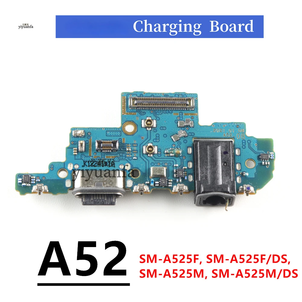 Charger Board PCB Flex For Samsung Galaxy A52 4G A525 SM-A525F USB Port Connector Dock Charging Flex Cable