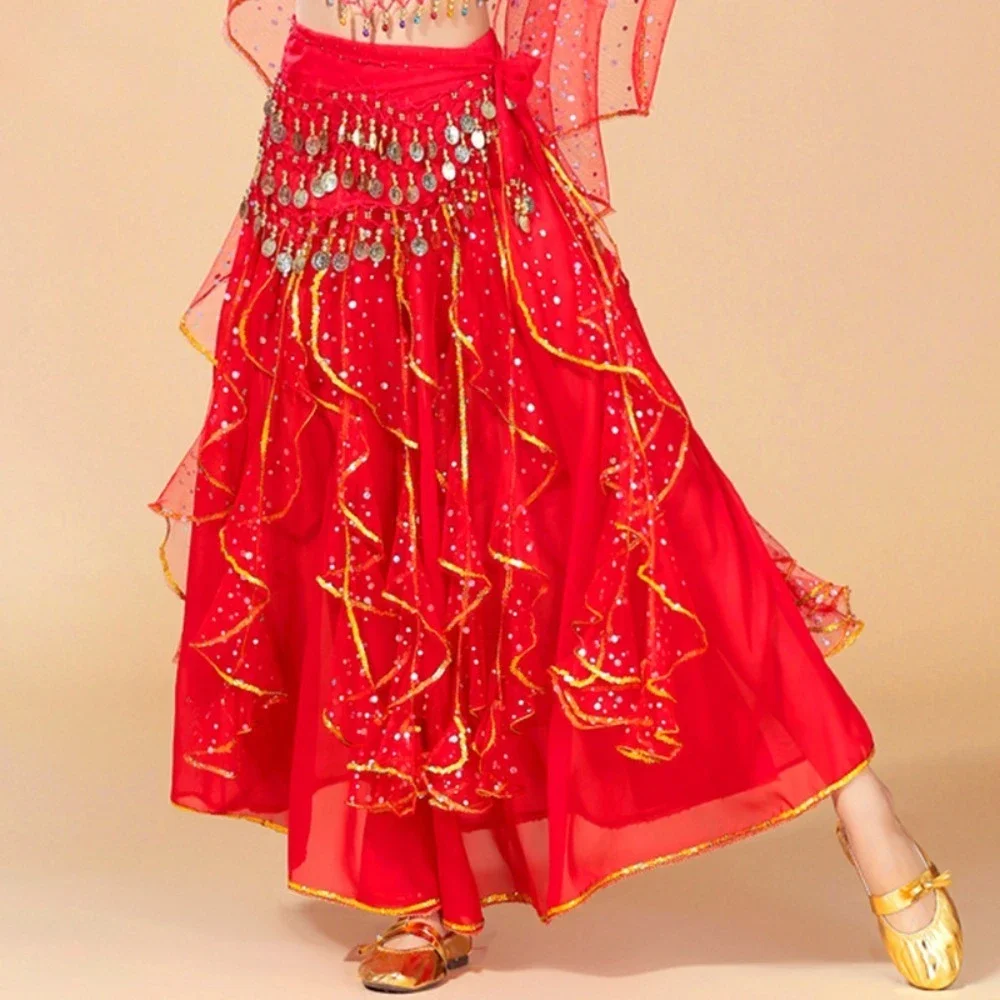 ملابس الرقص الرقص الشرقي مرحلة الرقص أداء تنورة طويلة ملابس عصرية ملابس النساء خمر Harajuku الأميرة الترتر