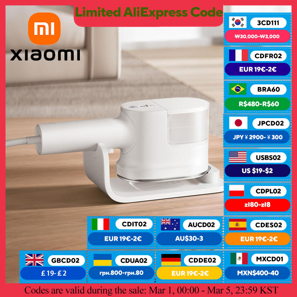 XIAOMI MIJIA Handheld Garment Steamer Home Appliance Portable Vertical Steam Iron For Clothes Electric Steamers Ironing Machine