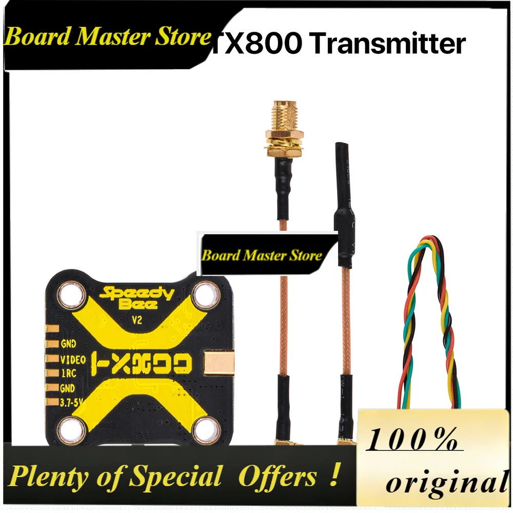 BoMaSSpeedyBee TX800 Video Transmitter FPV VTX 48CH With 5.8G Antenna For RC FPV Racing Drone