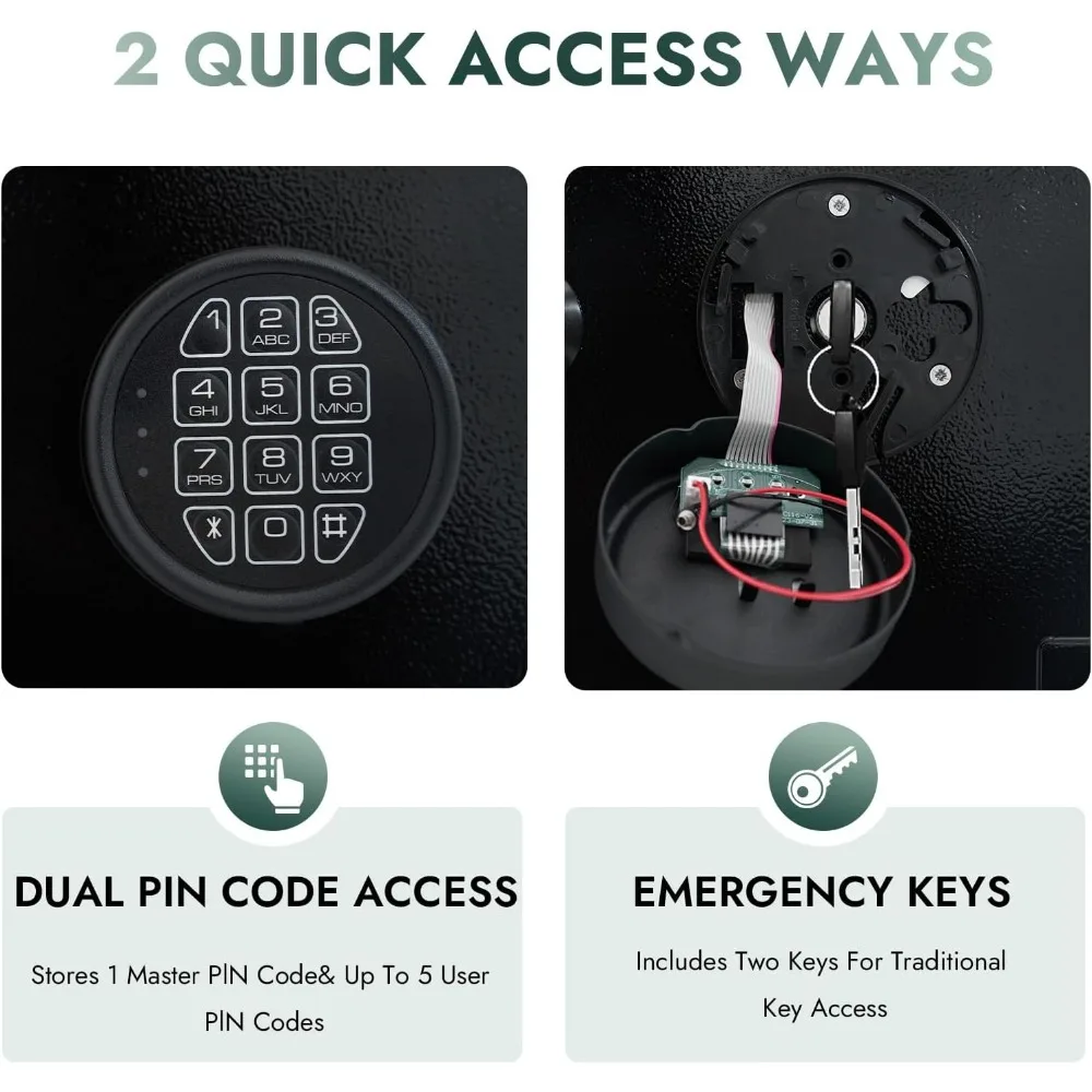 Grande cassaforte ignifuga da 4,0 piedi cubi per aziende con slot per contanti e deposito