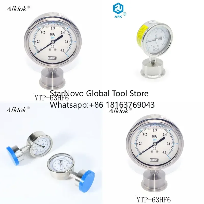 2026 Hot！ Measuring Pressure Stainless Steel Dual Scale Radial Connection Industrial Testing Equipment Pressure Gauge