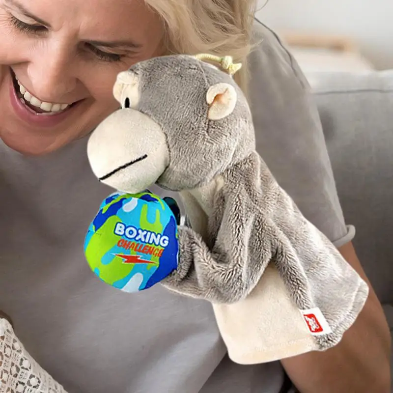 Tier Handpuppen Boxen Spielen Stofftier Puppe Mit Sound Plüsch Tier Geschichte Zeit Puppe Interaktive Heikles Spielzeug Für Pretend