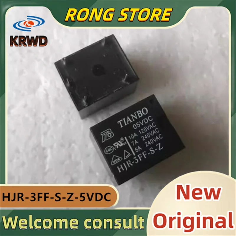 Original HJR-3FF-S-Z 05VDC DIP-5, novo, 15pcs