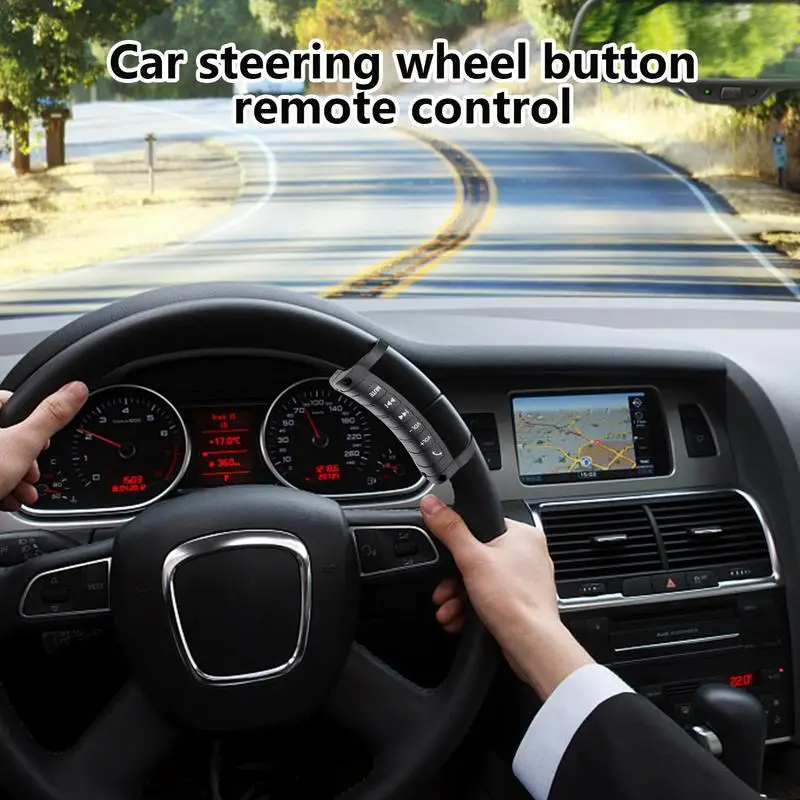 Car Steering Wheel Button Remote Control Automotive Wireless Media Button Portable Wireless Media Controller for Sedan Truck RV