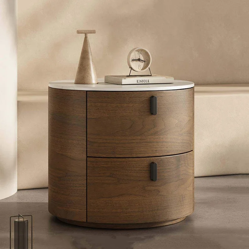 Tall Storage Minimalist Compact Bedside Table Narrow Polished Versatile Oak Reliable Bedside Table Comodino Letto Home Furniture