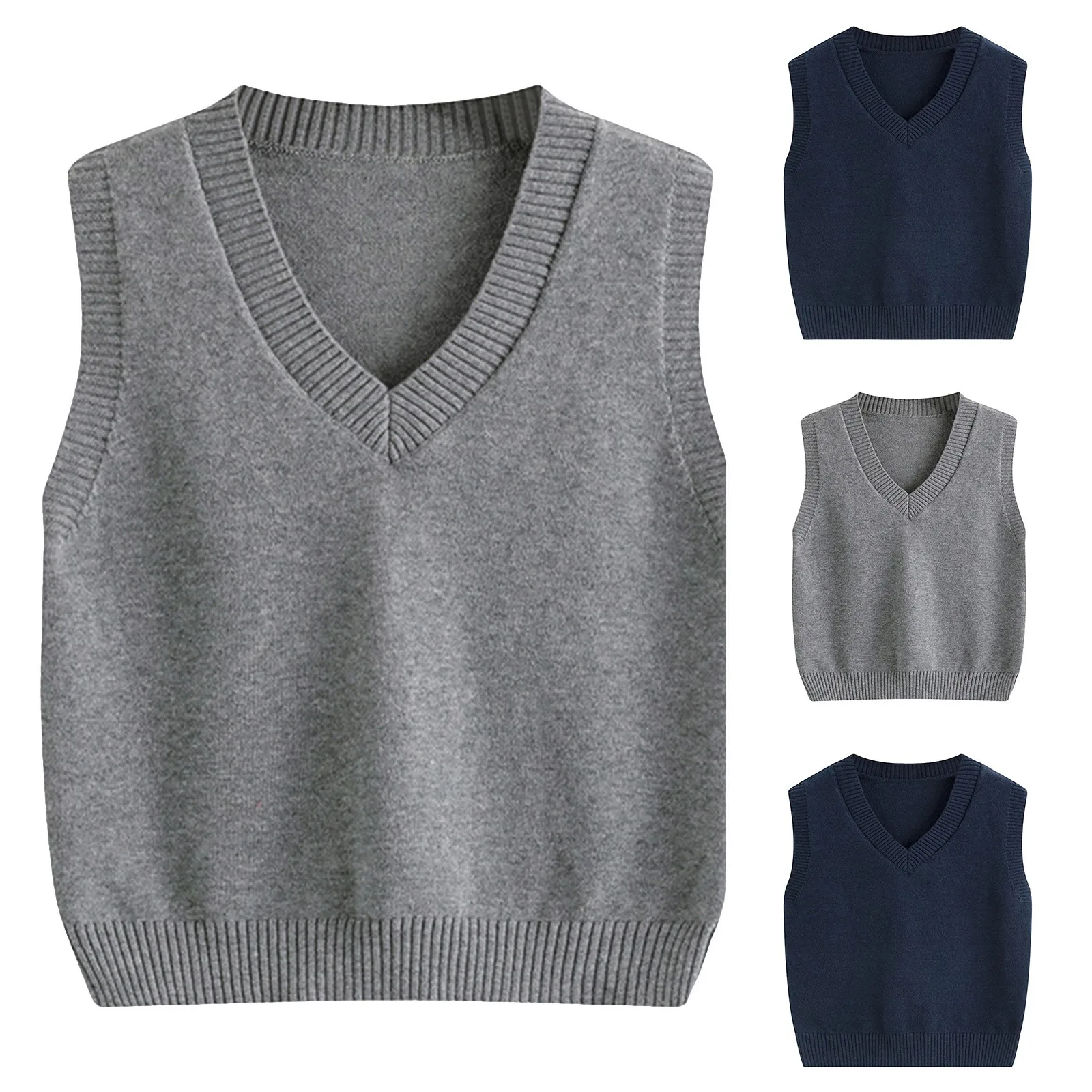 

Knit Planets Tee Shirt For Boys Tops Girls Boys Toddlers' V Neck Sweater Vest Childrens Kids Sleeveless Winter Vest Clothes