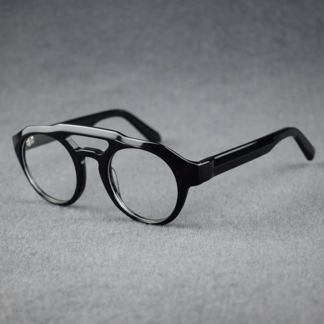 

Men Acetate Glasses Frame Prescription Lens Myopia Eyewear Women Blue Light Blocking Computer Acetate Eyeglasses Frame 0 50 to 6