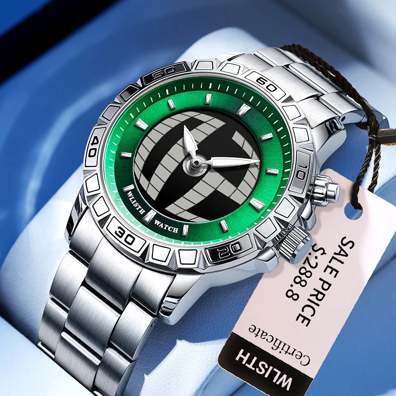 

WLISTH лучший бренд класса люкс мужские часы светящиеся спортивные водонепроницаемые часы кварцевые мужские часы с календарем деловые повседневные наручные часы мужские подарки