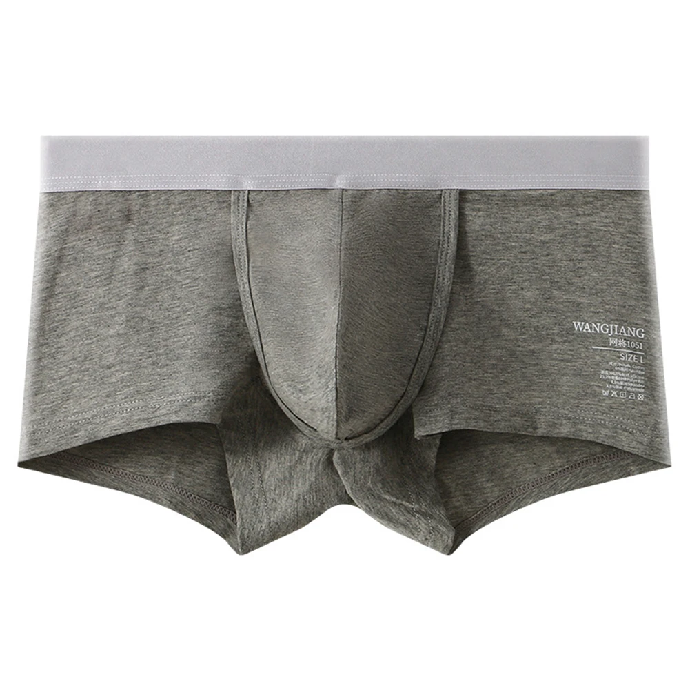 

Men Mid-waist Open Front Underwear Cotton Boxer Shorts Panties Breathable Sexy U Convex Pouch Male Boxershorts
