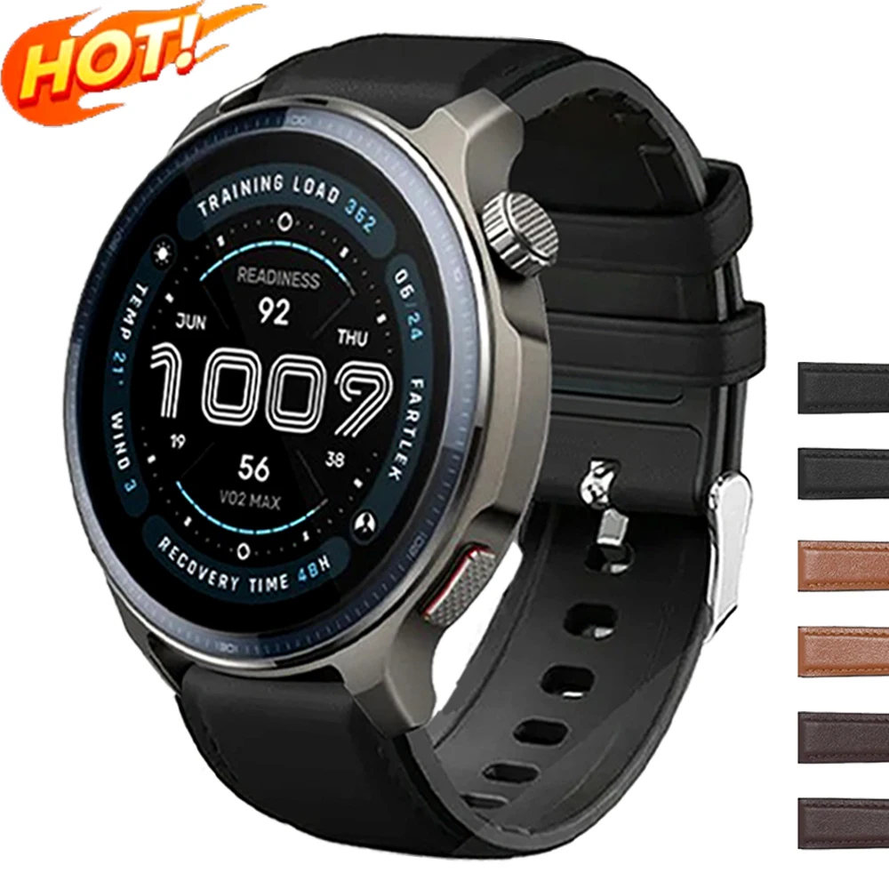 22mmLeatherSiliconeSoftStrapForHuamiAMAZFITBALANCE2WatchbandBIP65/ActiveMax48mmCheetahProReplaceBeltBracelet-AliExpress1511