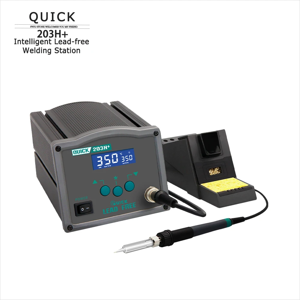 Lead-free Soldering Station QUICK 203H+ 90W Digital Display High Frequency Intelligent Welding Station PCB Repair Electric Iron