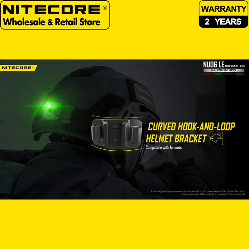 Nitecore إشارة صغيرة وضوء أمان ، قابلة لإعادة الشحن ، NU06 LE ، أبيض أزرق ، أخضر ، أحمر
