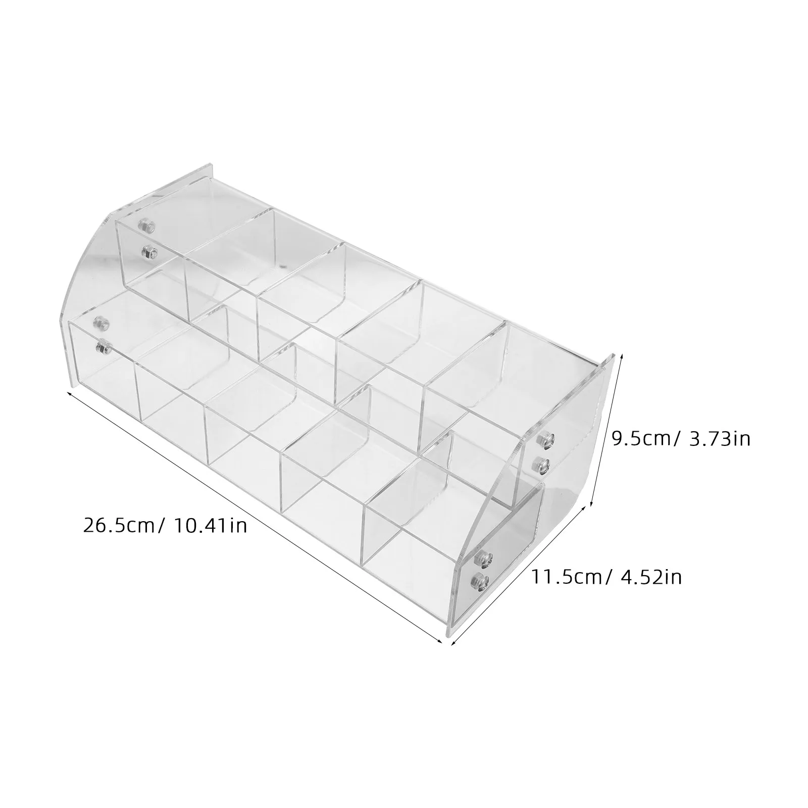 Transparent Tiered Pen Display Stand 10 Slot Acrylic Pen Holder Organizer for Desk Stationery Makeup Brush Storage