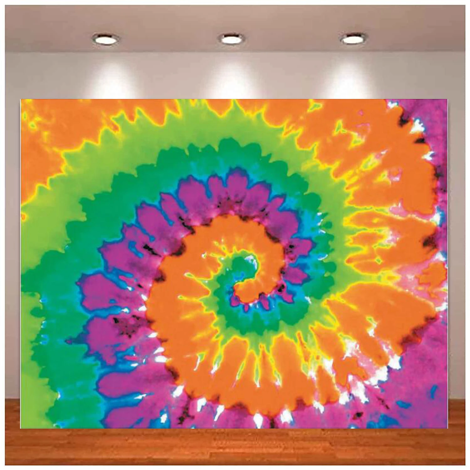 

Psychedelic Tie Dye Photography Backdrop Banner 70's Happy Birthday Party Background Decor Poster