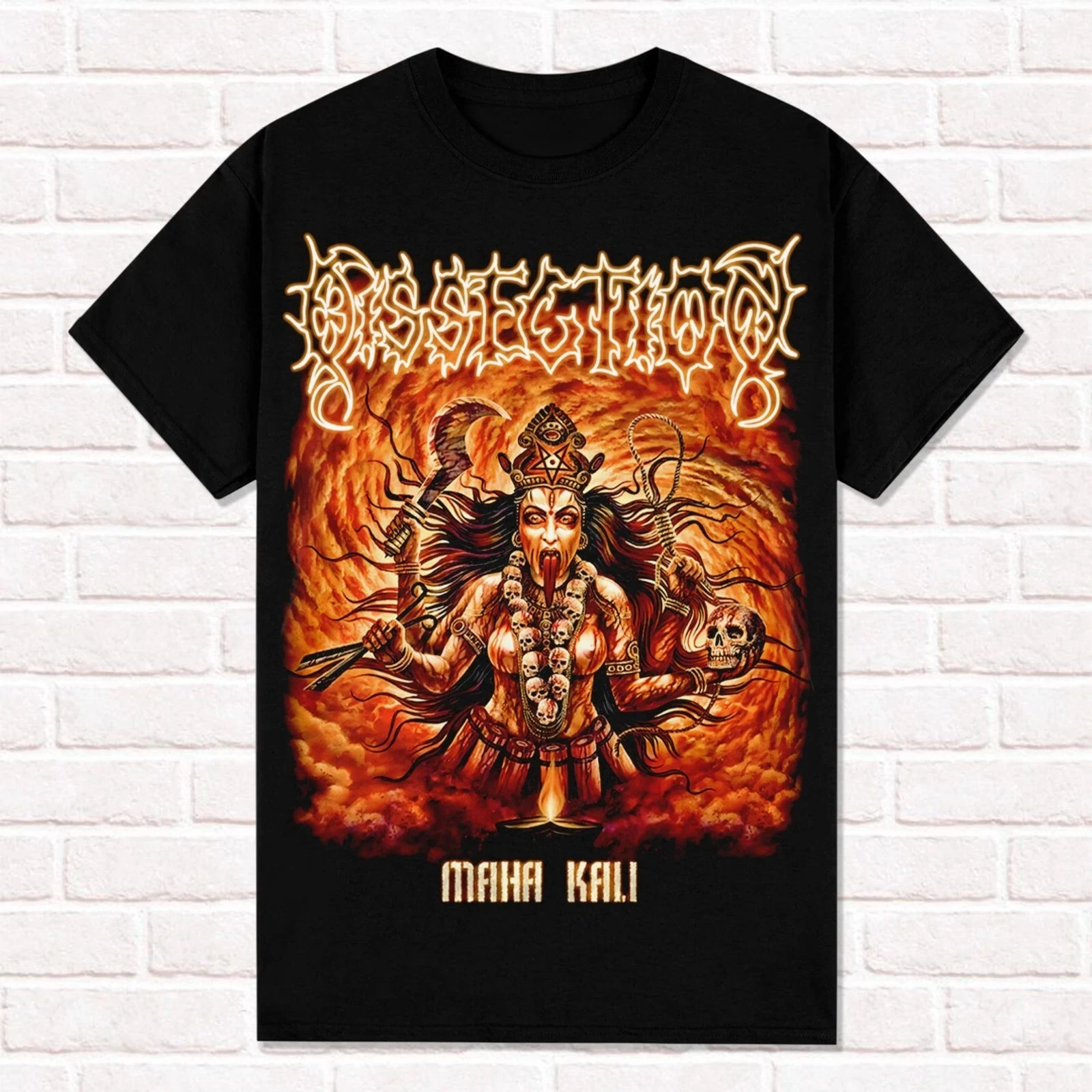 Dissection T-Shirt Maha Kali 2004 Melodic Death Metal T Shirt  Tees Tops Unisex Cotton Short Sleeve High Street Rock