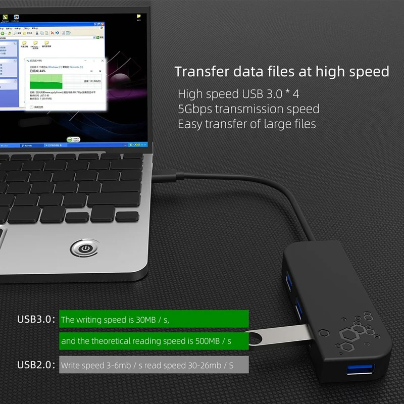 Док-станция USB 3,0 + Type C на 4 порта