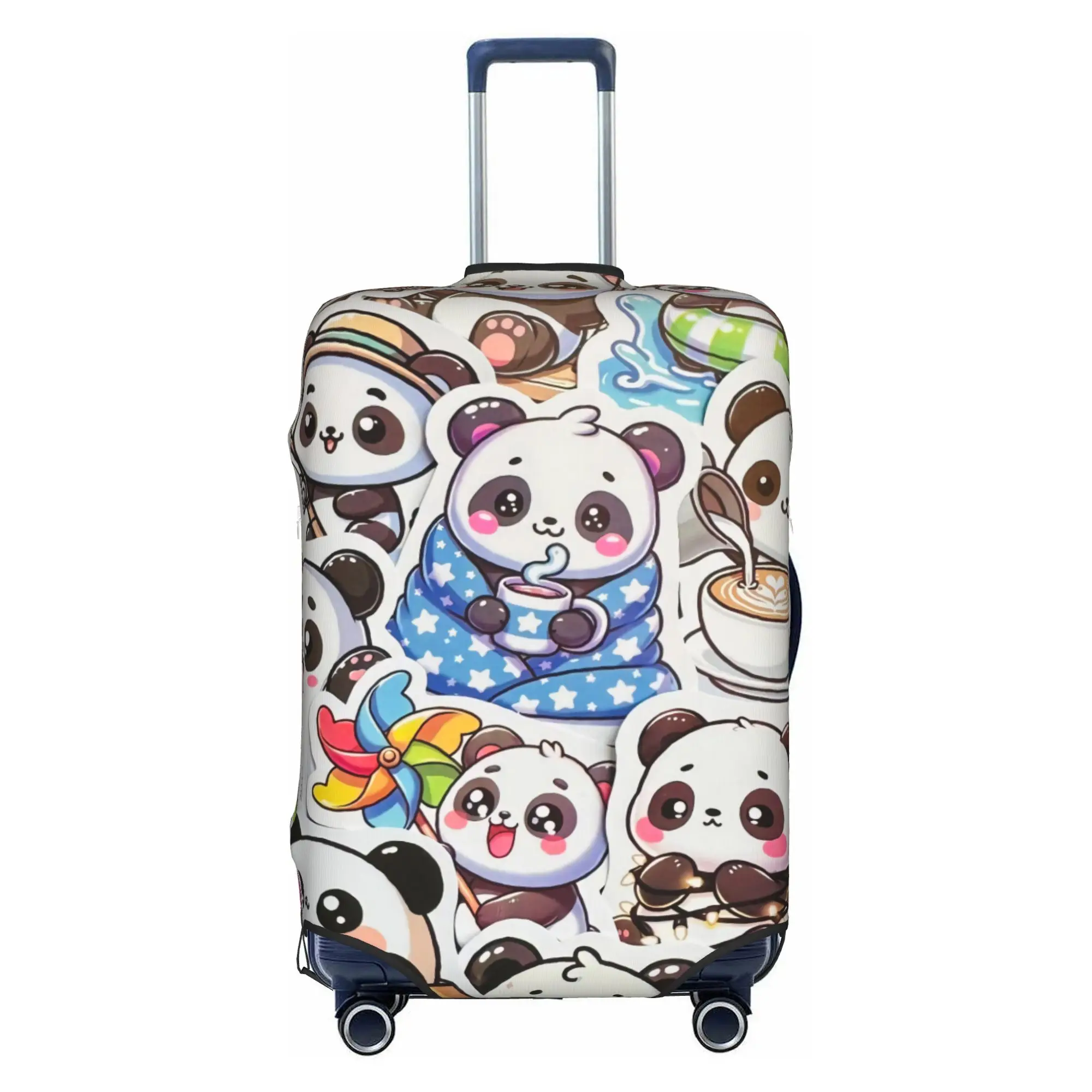 Funda de maleta de bambú con diseño de panda para bebé, lavable, protector de equipaje con diseño de animales, para maletas de 18 a 32 pulgadas