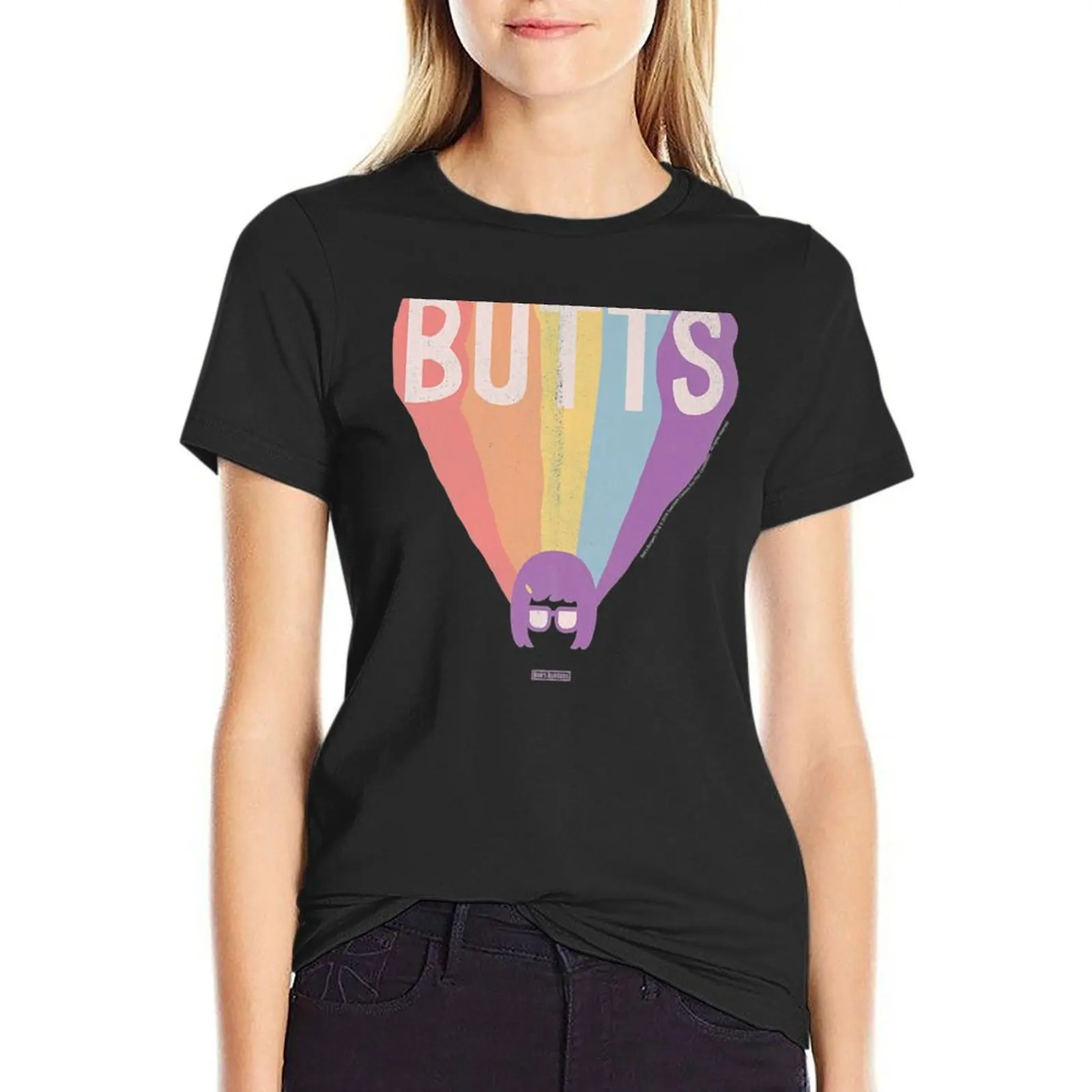 Tina Butts Rainbow Extruded T-Shirt quick drying sports fans graphics t-shirt dress for Women graphic