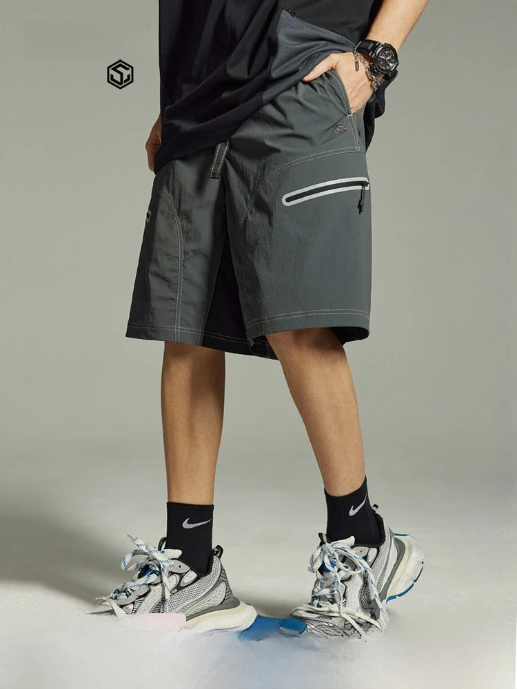 GuukaTech Function Sport Cool Quick Dry Five-Part Pants American Casual Workwear Paratrooper Shorts Loose Straight Leg Pants