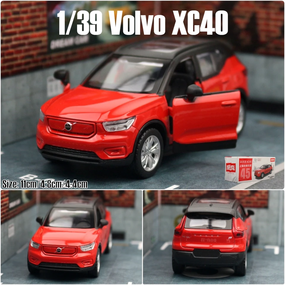 1/39 Volvo XC40 SUV Toy Car For Children MSZ Diecast Hybrid