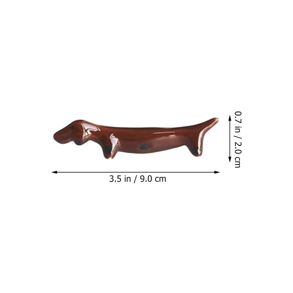 

4Pcs Cute Cartoon Dog Shape Ceramic Spoon Holders Elegant Chopstick Rest for Dining Room Chopstick Rest Chopsticks Holder
