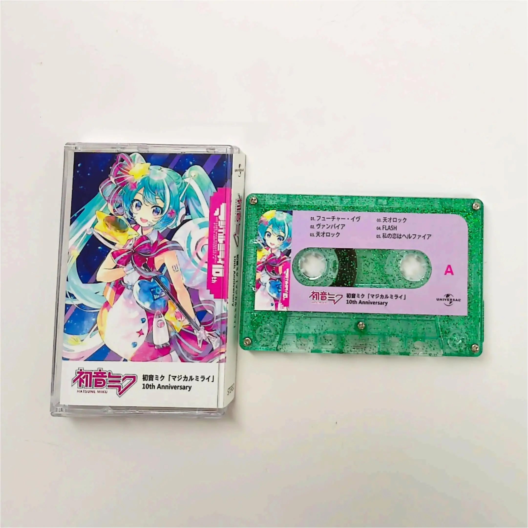 Cartoon Hatsune Miku Music Magnetic Tape Miku Greatest Hits Album Cassettes Cosplay Soundtracks Box Car Recorder Walkman Tapes