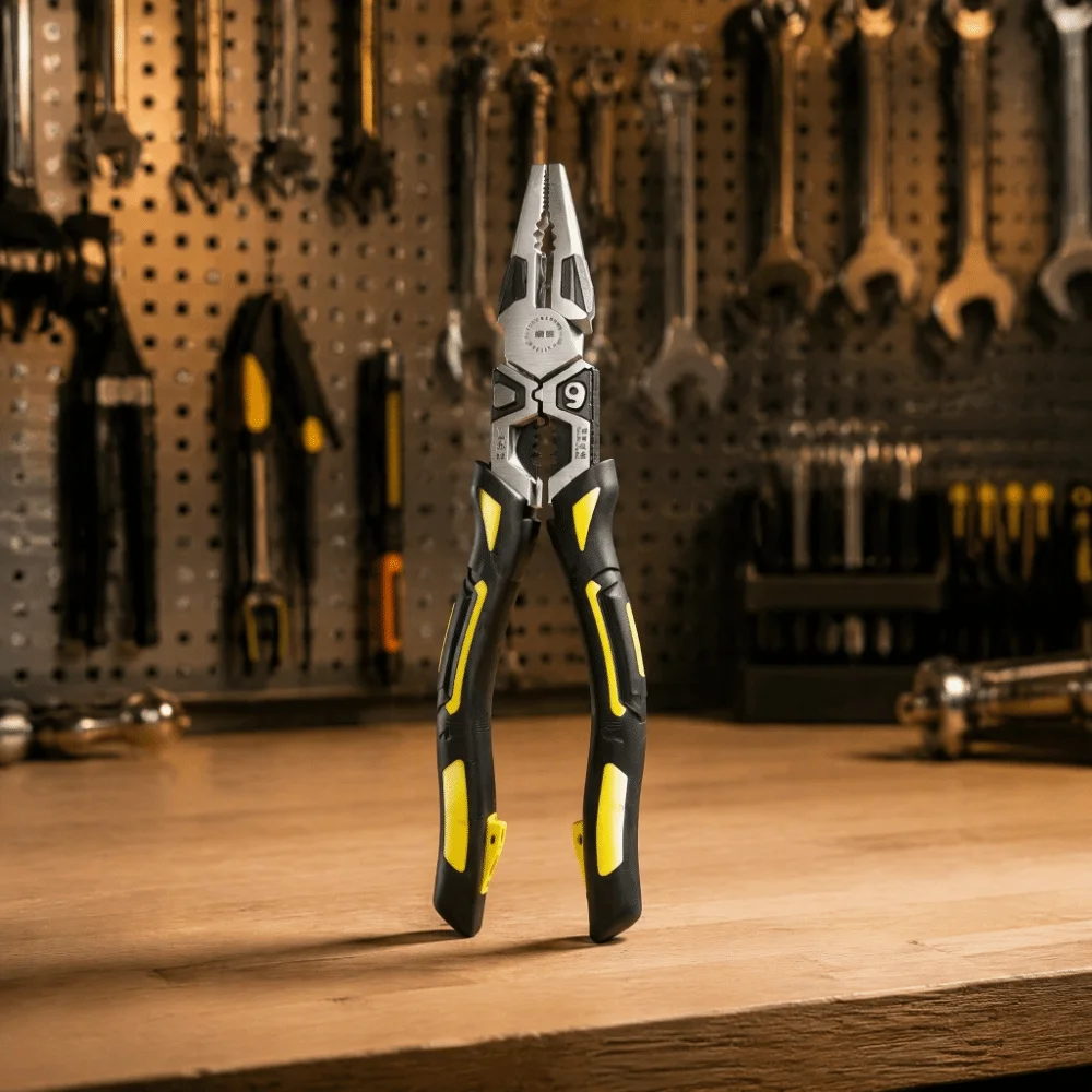 9-Inch Length Tiger Clamp Pliers Alloy Steel Material Multi-Functional Wire Cutter Pliers Heavy Duty Build