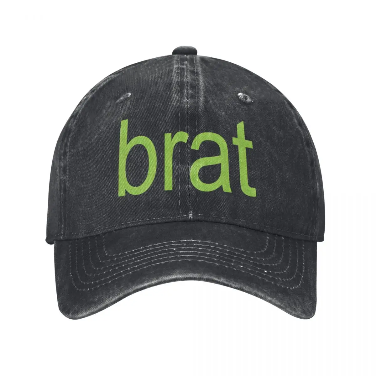 

Fashion Brat Album Green Baseball Cap for Men Women Distressed Washed Sun Cap Charli Xcx Outdoor Summer Hats Cap