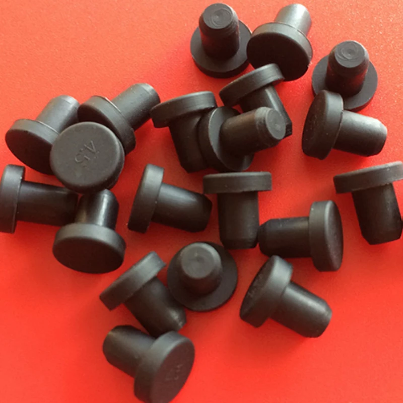 10 pz Tappi in Gomma Siliconica Neri/Bianchi a T Solidi, Sigillanti Antipolvere per Alte Temperature, 2.7 3.5 4 5 5.5 7 12 14mm