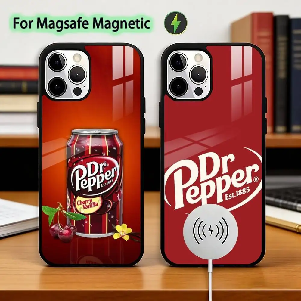 

C-Cherry Drink Dr Pepper Phone Case For iPhone17,16,15,14,13,12,11 Plus,Pro Magnetic with Magsafe Wireless Charging