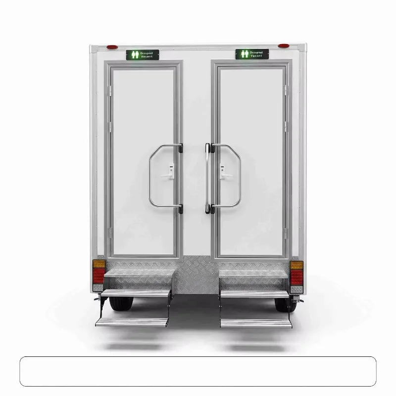 Customized Off Grid Solar Powered Portable Toilet Trailer With 1500L Waste Tank Double Wall Panels Eco-Friendly Design For Wilde