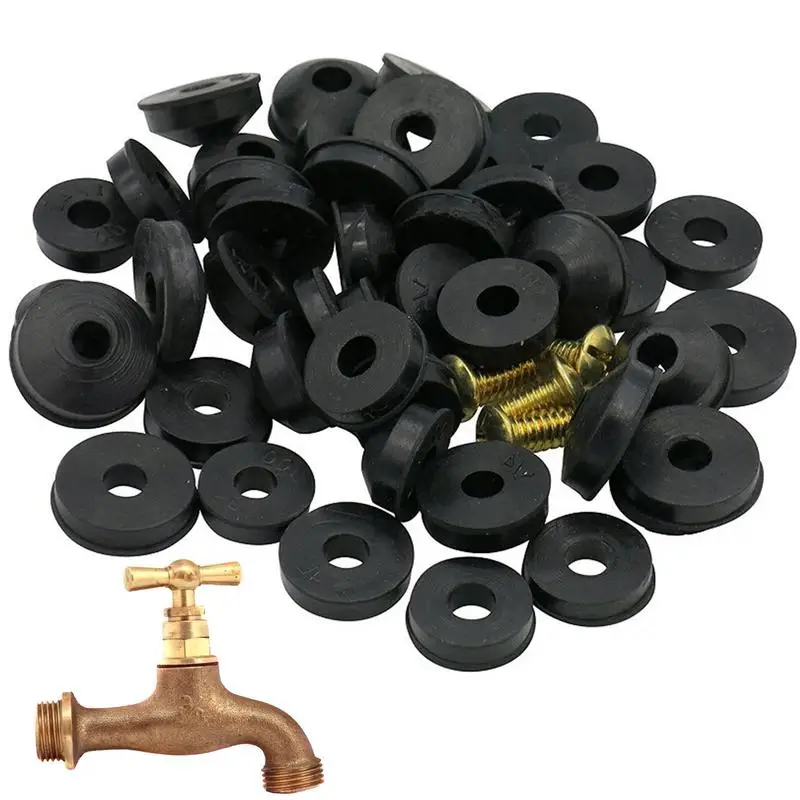 Faucet Washer Assortment Kit Bathtub Faucet Repair Kits For Home Beveled Faucet Washers And Brass Bibb Screws Accessory For