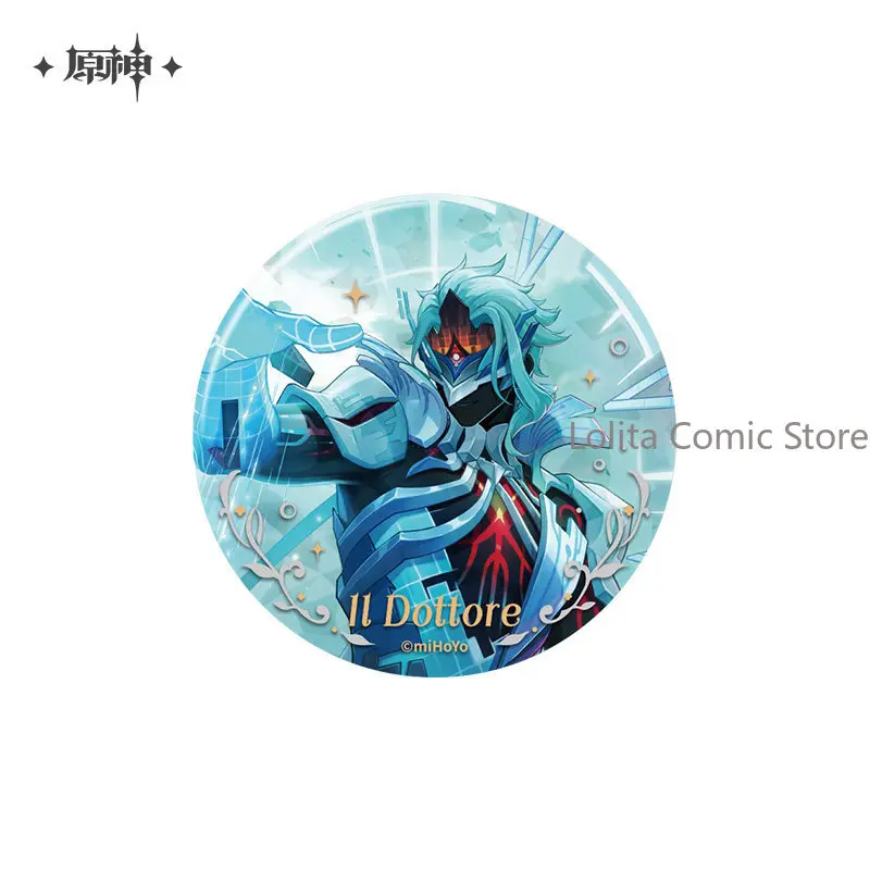 Anime Original Aether Nahida Wanderer Scaramouche Il Dottore Zandik Lohen Nicole Badge Acrylic mIHOYO Genshin Impact Cosplay view 2