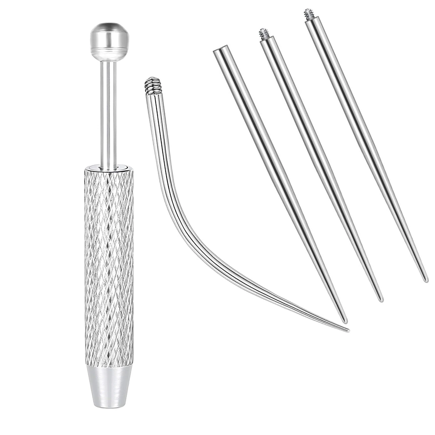 14/16/18G Titan gebogene Kegel Einsetzen Pin Werkzeug Innengewinde Piercing Kit für Tragus Helix Lippe Nase Piercing Schmuck