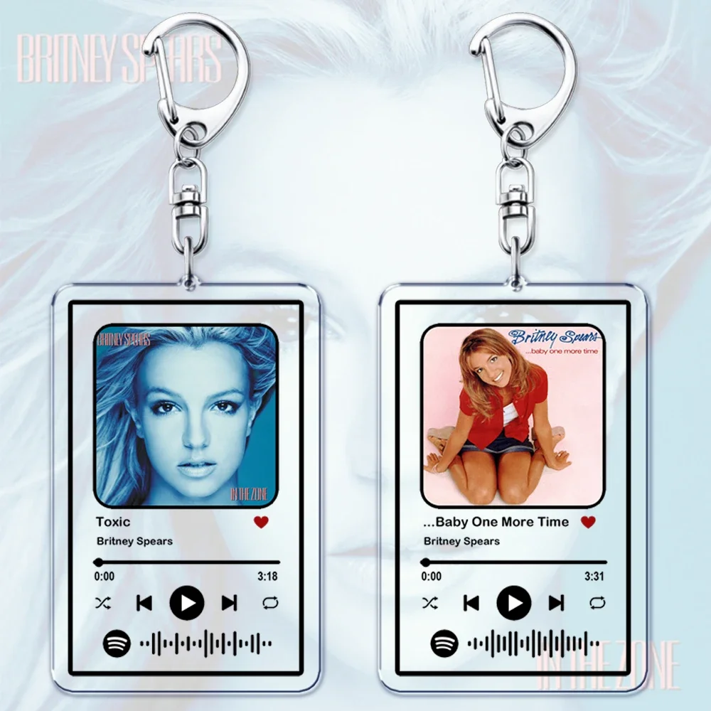 Llaveros de cantante populares para mujer, bolsa de accesorios, bebé tóxico, más tiempo, mujer, canciones musicales, joyería, regalos para seguidores