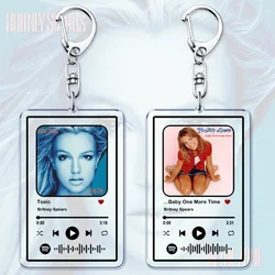 Popular Singer Keychains for Women Accessories Bag Toxic Baby One More Time Womanizer Music Songs Keying Jewelry Fans Gifts