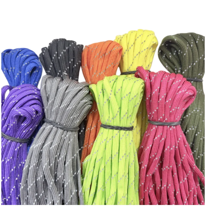 سبعة الأساسية عاكس مظلة حبل ليلة تحذير حبل سوار المنسوجة في الهواء الطلق خيمة المشي لمسافات طويلة المظلة تعزيز حبل #2