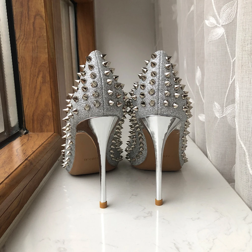 

Новые пикантные серебряные туфли-лодочки с реальными фотографиями, женские туфли на очень высоком каблуке 12 см с острым носком, женские туфли на шпильке для ночного клуба, вечерние модельные туфли