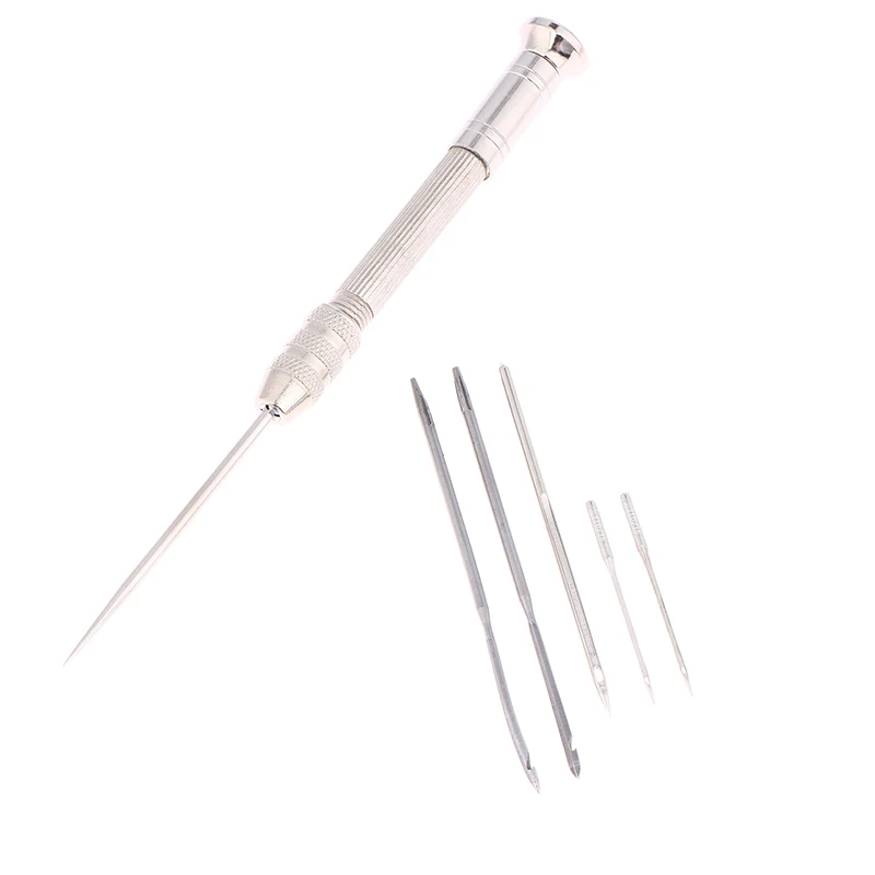 Leather Sewing Awl Repair Kit Replaceable Punch Stitching Needles With Awl Handle For Shoes Stitching DIY